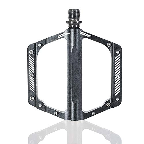 Mountain Bike Pedal : Mountain Bike Pedal Bicycle Equipment Pedal Pedal Ultra Light Aluminum Alloy Pedal Universal Easy Installation (Color : Black)