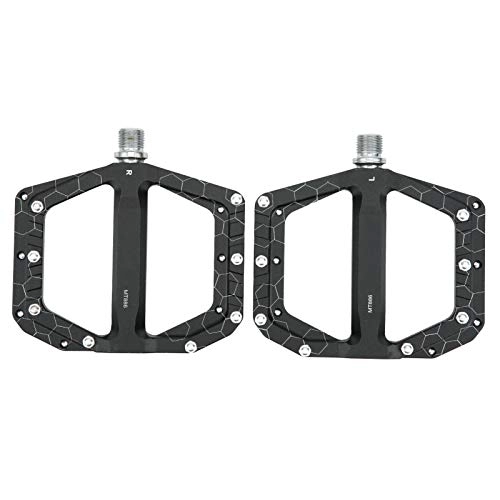 Mountain Bike Pedal : Mountain Bike Pedal High Strength Mountain Bicycle Pedal Aluminum Alloy Pedal Double‑Sided Non‑Slip Nails, Suitable for Folding Bike