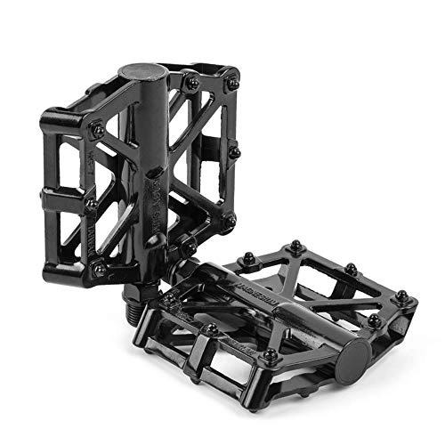Mountain Bike Pedal : Mountain Bike Pedal Lightweight Aluminium Alloy Pedals for MTB Road Bicycle Platform Bicycle Flat Alloy Pedals (Size : PD-817 Black)