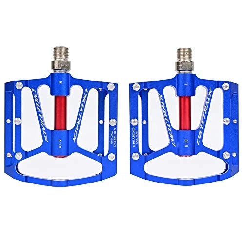 Mountain Bike Pedal : Mountain Bike Pedals, 9 / 16 Inch Bicycle Pedals, Lightweight Aluminum Alloy Colorful Wide Platform Cycling Pedal for BMX / MTB, Blue