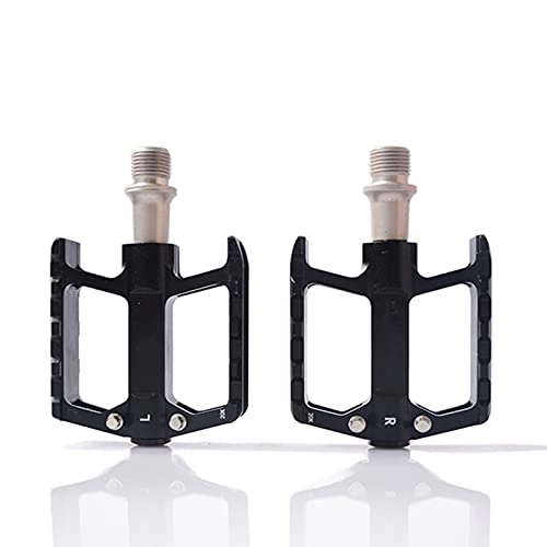 Mountain Bike Pedal : Mountain Bike Pedals Accessories with Lightweight Aluminum Alloy Bearing Road Bicycle Pedal Anti-Slip (Color : Noir, Size : 10.5x7cm)