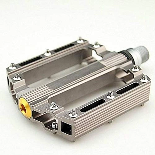 Mountain Bike Pedal : Mountain Bike Pedals Aluminum Alloy Bicycle Bike Pedals Light Weight Anti-slip Bicycle Pedal (Size:Onesize; Color:Titanium Gray)