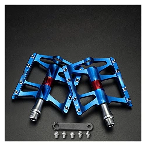 Mountain Bike Pedal : Mountain Bike Pedals, Aluminum Alloy Bicycle Pedals MTB Road Anti-slip Ultralight Sealed Bearing One-piece Molding Anti-oxidation Bike Pedals (Color : JT410BL)