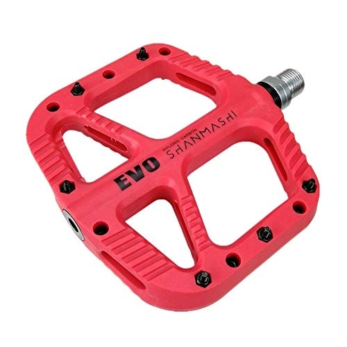 Mountain Bike Pedal : Mountain Bike Pedals Bicycle Cycling Bike Pedals Bicycle Pedals Mtb Flat Pedals Bicycle Accessory Making The Ride Safer red, free size
