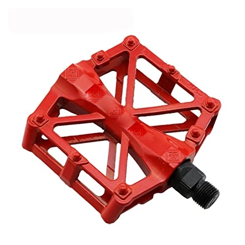 Mountain Bike Pedal : Mountain Bike Pedals, Bicycle Pedal Aluminum Alloy Bike Pedal MTB Road Cycling Sealed 3 Bearings Pedals For BMX Ultra-Light Bicycle Parts (Color : Red)