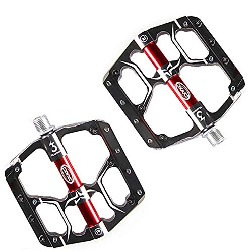 Mountain Bike Pedal : Mountain Bike Pedals Bicycle Pedal, Bike Pedal Bicycle Platform Flat Pedals Cycling Ultra Sealed Bearing Aluminum Alloy Pedal for Road Mountain Bike with Non-Slip Off-Road Bicycle Pedals, Silver