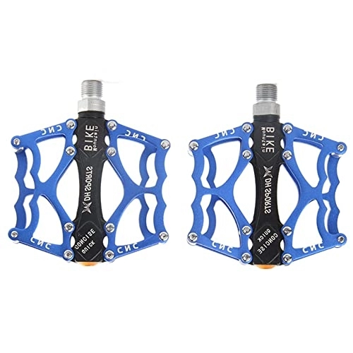 Mountain Bike Pedal : Mountain Bike Pedals Bicycle Pedal, Platform Flat Pedals Cycling Ultra Sealed Bearing Aluminum Alloy Pedal for Road Mountain Bike 9 / 16", Blue