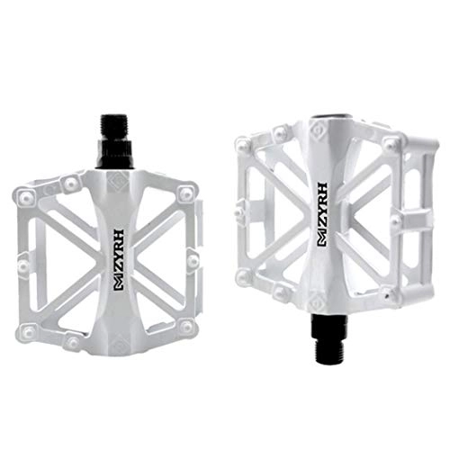 Mountain Bike Pedal : Mountain Bike Pedals Bicycle Pedals Aluminum Alloy Bicycle Pedals Universal Bicycle Pedals Ball Bearing Pedal Sealed Bearings Platform for MTB BMX Road, Silver