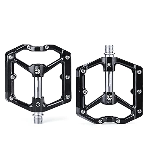 Mountain Bike Pedal : Mountain Bike Pedals Bicycle Pedals Aluminum Pedal For Bikes Parts Sealed Bearing Bike Pedals (Color : Silver, Size : 10.5x10.4x2.3cm)