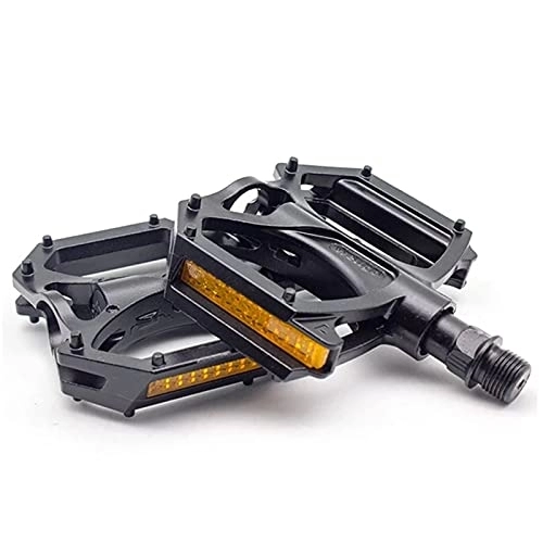 Mountain Bike Pedal : Mountain Bike Pedals Bike Pedal Aluminum Alloy MTB Bike Pedals Bearing With Mountain Bicycle Parts (Color : Noir, Size : 10x10x2.62cm)