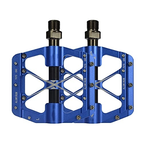 Mountain Bike Pedal : Mountain Bike Pedals Cycling Pedal Bike Bicycle Plastic and Steel Cleat Bike Part Pedals Sealed Bearing Pedals Anti-Slip (Color : Blue, Size : 11.6x9.3x1.7cm)