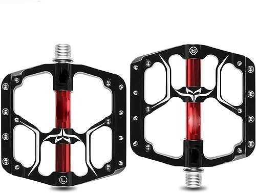 Mountain Bike Pedal : Mountain Bike Pedals, Flat Bike Pedals MTB Road 3 Sealed Bearings Bicycle Pedals Mountain Bike Pedals Wide Platform Accessories Part (Color : V15 black)