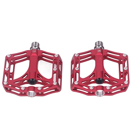 Mountain Bike Pedal : Mountain Bike Pedals, High Hardness MTB Bike Pedals 1 Pair with Slip Resistant Nails for Road Bike for MTB Bike (Red)