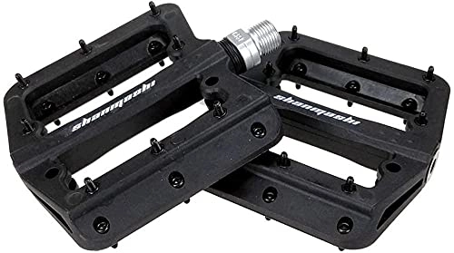 Mountain Bike Pedal : Mountain bike pedals in resin road bike platform non-slip pedals for trekking bicycles-Black