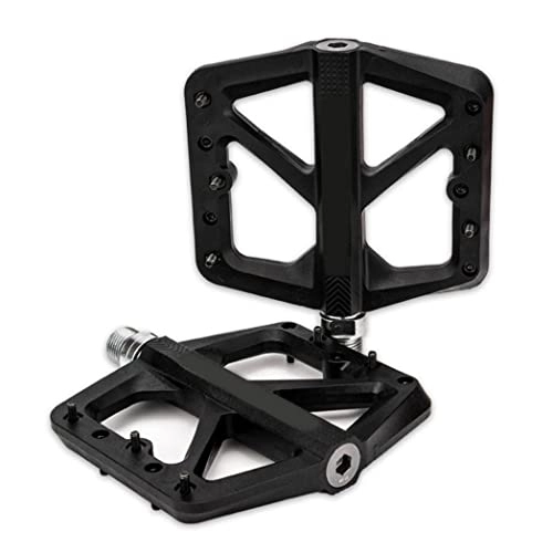 Mountain Bike Pedal : Mountain Bike Pedals, Lightweight Nylon Fiber Bicycle Flat Pedals for Road Bmx Mtb 1pair-black