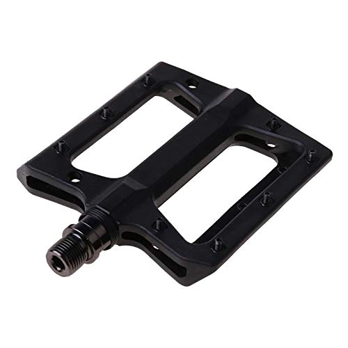 Mountain Bike Pedal : Mountain Bike Pedals, Lightweight Nylon Fiber Bicycle Platform Anti-Slip Bicycle Pedals 4 Colors Big Foot Road Bike Bearing Pedals Cycling Parts, Black