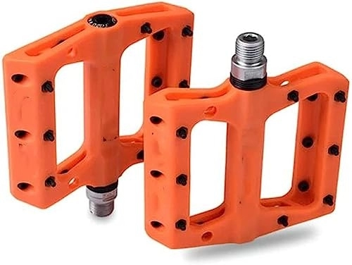 Mountain Bike Pedal : Mountain Bike Pedals, Mountain MTB Bicycle Part for Cycling Bike Bicycle Pedal Sealed Bearing Pedals Anti-Slip (Color : Oranje, Size : 12.4x10.7cm)
