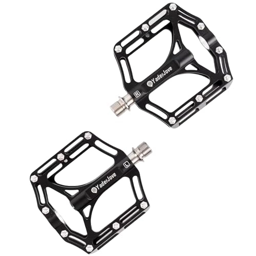 Mountain Bike Pedal : Mountain Bike Pedals MTB Pedals Hollow Out Lightweight Design Standard 9 / 16" Titanium Alloy Spindle （Black ）