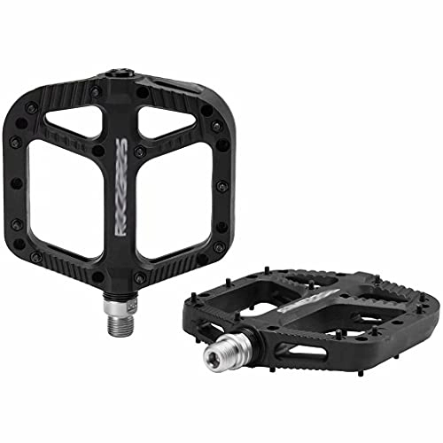 Mountain Bike Pedal : Mountain Bike Pedals Nylon Composite Bearing Bicycle Pedals with Wide Flat Platform, Black, 13.5cm×12.2cm×2cm