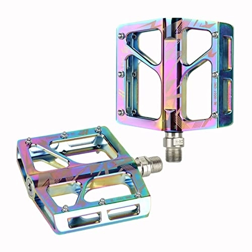 Mountain Bike Pedal : Mountain Bike Pedals Road Bicycle Pedals Non-Slip Lightweight Cycling Pedals Platform Pedals 3 Bearings Pedals, color