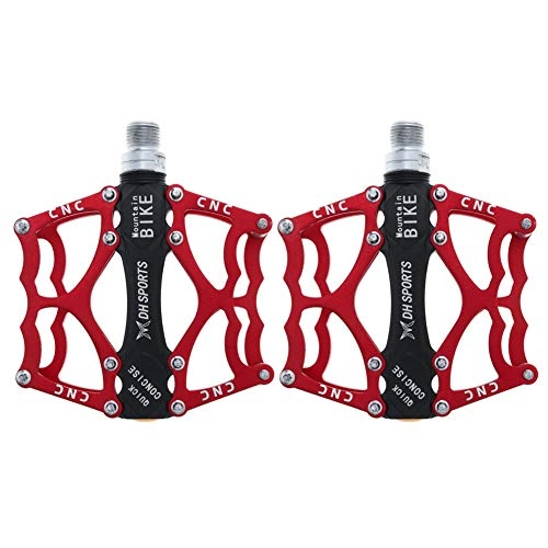 Mountain Bike Pedal : Mountain Bike Pedals Road Bike Pedals Bicycle Pedals Metal Bike Pedals Bicycle Accessory Tape Outdoor Bicycle Accessories red, free size