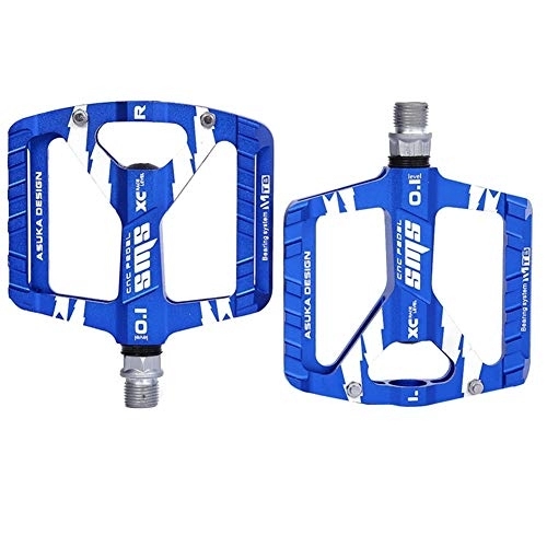 Mountain Bike Pedal : Mountain Bike Pedals Road Bike Pedals Flat Pedals Bicycle Pedals Bicycle Accessory Make Your Cycling More Easy And Convenient blue, free size
