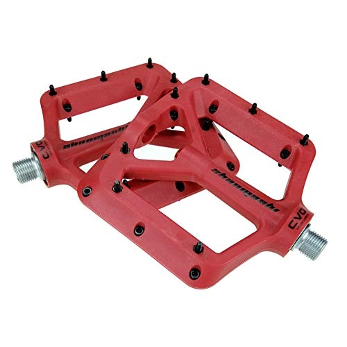 Mountain Bike Pedal : Mountain Bike Pedals Road Bike Pedals Mtb Flat Pedals Bicycle Accessory Making The Ride Safer red, free size