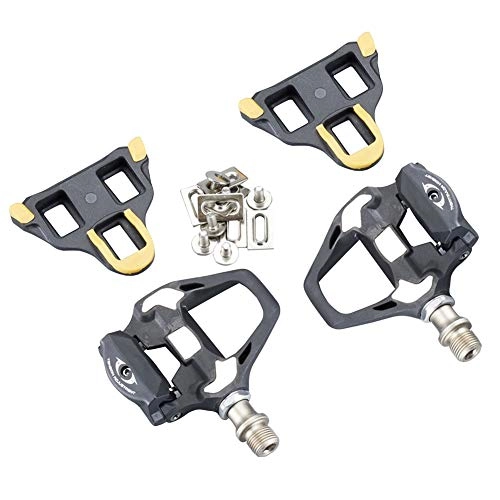 Mountain Bike Pedal : Mountain Bike Pedals Shoe Cleats Set Lightweight Self-Locking Clipless Bicycle Pedals Cleats for Cycling Shoes