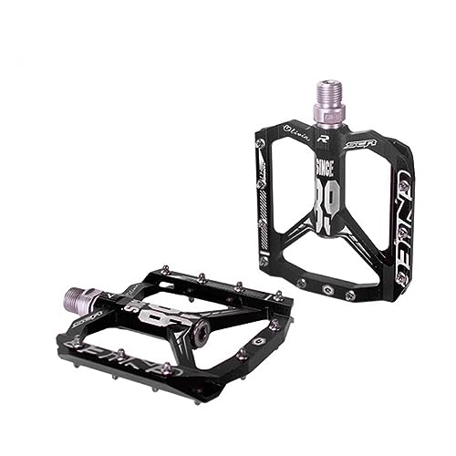 Mountain Bike Pedal : Mountain Bike Pedals Ultralight Bike Flat Pedal MTB Bicycle Flat Pedals CNC Non-Slip Bicycle Platform Pedals Aluminum Alloy Bicycle Pedal DU Bearings Mountain Bicycle Pedals Bicycle Parts (Black)