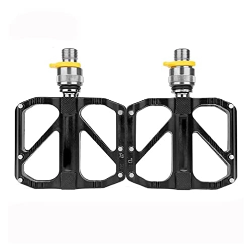 Mountain Bike Pedal : Mountain Bike Pedals, Ultralight Road Bicycle Pedal Aluminum Alloy Quick Release Pedal Anti-slip Bike 3 Bearing Pedals Vtt Bicycle Parts (Color : R67Q)