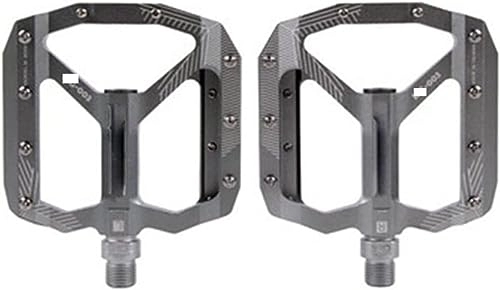 Mountain Bike Pedal : Mountain Bike Pedals, Utral Sealed Bike Pedals CNC Aluminum Body For MTB Road Folding Bike Bicycle 3 Bearing Bicycle Pedal (Color : Grijs)