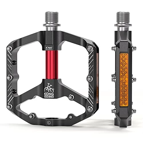 Mountain Bike Pedal : Mountain Bike Pedals with 3 Seal Bearing - 9 / 16" MTB Pedals Platform Lightweight - Non-Slip Bicycle Pedals for BMX MTB
