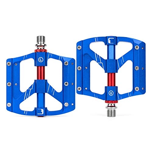 Mountain Bike Pedal : Mountain Bike Pedals, With Aluminum Alloy Platform And 3 Sealed, Ultra-light Bearings (Color : Blue)