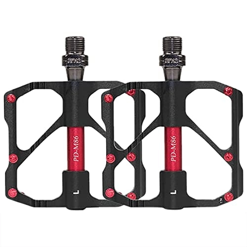Mountain Bike Pedal : Mountain Bike Platform Pedal Flat Aluminium Alloy Bearing Pedal Bike Accessories (Black, One Size)