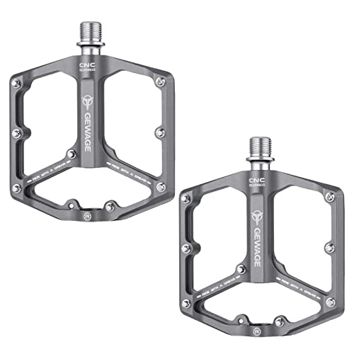 Mountain Bike Pedal : Mountain Pedals | Adult Pedals | Aluminum Alloy Pedals with Large Surface Hollow Design, Sealed Bearing, Universal Screw Port, Double Sided Screw Design for Frifer Bikes