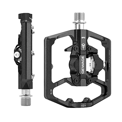 Mountain Bike Pedal : Mountain Pedals, Waterproof Wide Bicycle Pedals with Sealed Bearing, Non-Slip Bicycle Accessories, 2 Riding Pedals with 8 Non-Slip Nails for Mountain Bikes, Folding Bikes, City Bikes Povanjer