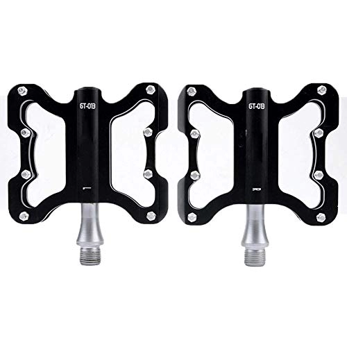 Mountain Bike Pedal : Mountain road folding electric bicycle Palin anti-skid lightweight CNC Palin pedal riding equipment spare parts black two styles (A)