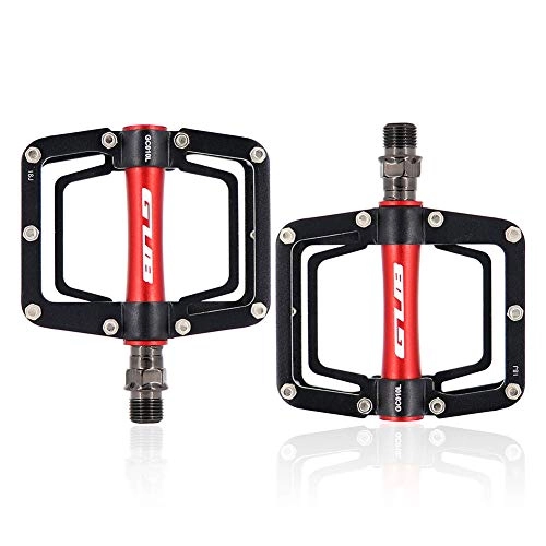 Mountain Bike Pedal : MOVIGOR 9 / 16" CNC Mountain Bike Pedals with 2 Sealed Bearings, Anti-Slip Durable MTB BMX Road Flat Pedals Cycle Bicycle Pedals - DU + Bearing / Aluminum Body + CR-MO Axle | Net Weight 305g / 0.67LB