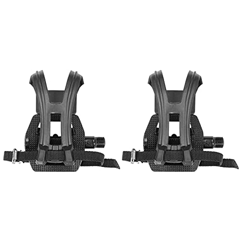 Mountain Bike Pedal : MOVKZACV 1 pair Spin Bike Pedals, Bike Pedals With Adjustable Strap, Suitable for Exercise Gym All Indoor Spin Bicycle / Indoor Stationary Bikes