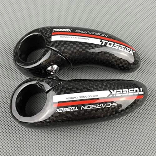 Mountain Bike Pedal : MOYOFEE ZJBY AZZ 1 Pair 3K Full Carbon Fiber Mountain Bike Vice Grip Bicycle Handle (Color : Red)