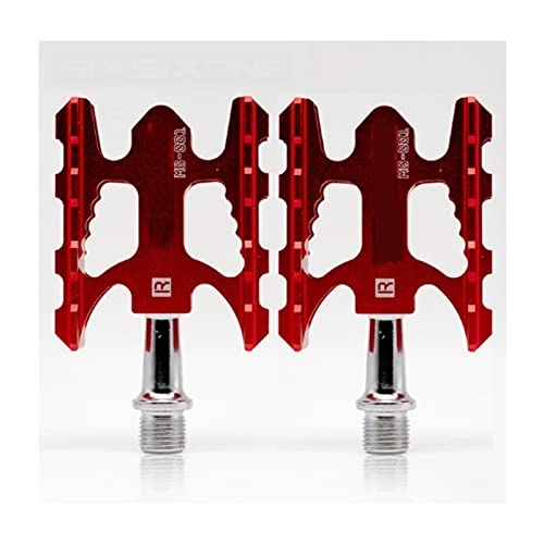 Mountain Bike Pedal : MPGIO 205G Flat Pedals Road Bike Pedals Ultralight Alumi-Alloy Cycling Road Pedals in Bicycle Pedals for MTB Road Cycling Mountain Bike Pedal(Color:red)