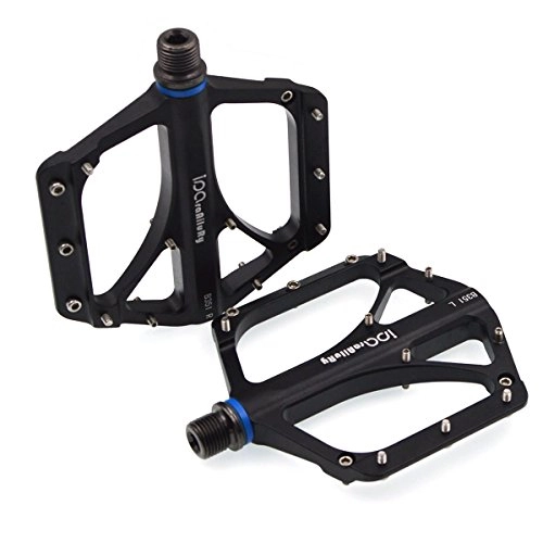 Mountain Bike Pedal : MT Bike Pedals, Mountain Bike Pedals, MTB Aluminum Alloy Platform Pedals, Thin Profile yet Strong, CNC Steel Axle 9 / 16