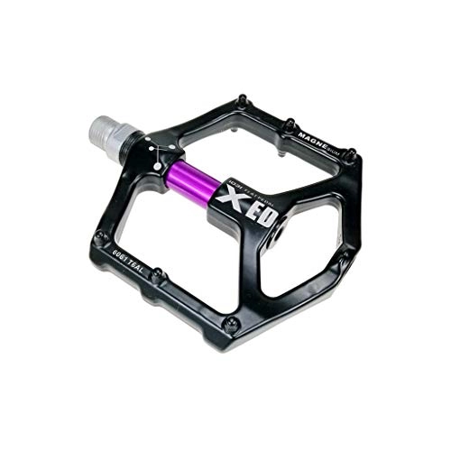 Mountain Bike Pedal : MTB Bike Pedal, 9 / 16 Mountain Bicycle Pedals Platform, Magnisium Alloy High-strength Non-slip Bicycle Pedals for Road BMX MTB Fixie Bike, Purple