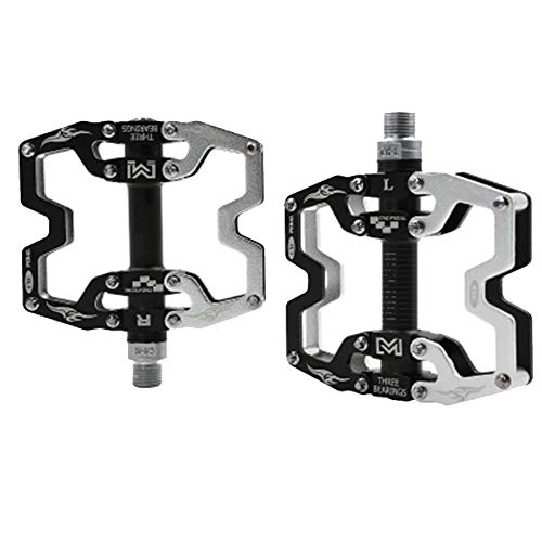 Mountain Bike Pedal : Mtb Bike Pedals, Cycling Pedals Ultralight Aluminum Alloy Bicycle Bearing CNC Pedals MTB Mountian Bike Road Bike Pedals Outdoor Sports Parts, Bicycle Road Bike Pedals Durable, Silver