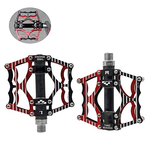 Mountain Bike Pedal : Mtb Bike Pedals, Cycling Pedals Ultralight Aluminum Alloy Bicycle Bearing CNC Pedals MTB Mountian Bike Road Bike Pedals Outdoor Sports Parts, Bmx Bicycle Road Bike Pedals, Red