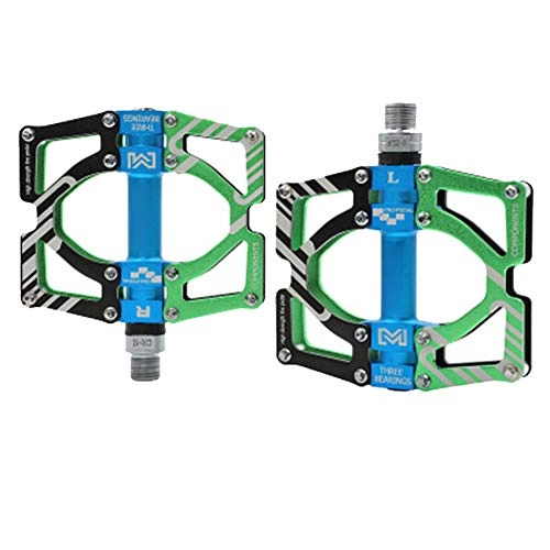 Mountain Bike Pedal : Mtb Bike Pedals, Cycling Pedals Ultralight Aluminum Alloy Bicycle Bearing CNC Pedals MTB Mountian Bike Road Bike Pedals Outdoor Sports Parts, Non-Slip Bicycle Road Bike Pedals, Green