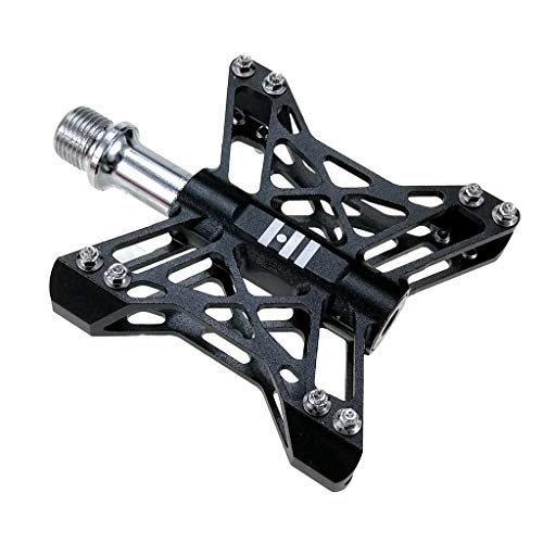 Mountain Bike Pedal : MTB Bike Pedals, Mountain Bike Pedals Platform with Anti-skid Nails, Aluminium Alloy Bicycle Flat Pedals a Pair