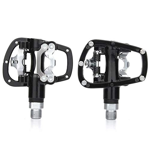 Mountain Bike Pedal : MTB Mountain Road Bike Bicycle Pedals with SPD Cleats Compatible Bicycle Aluminum Alloy Self-locking Pedal, Mountain Bike Pedals