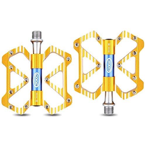 Mountain Bike Pedal : Mtb Pedals Bike Peddles Bicycle Pedals Cycling Accessories Mountain Bike Accessories Road Bike Pedals Cycle Accessories Bike Accessories Bmx Pedals Pedals Bike (Color : Yellow)