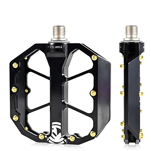 Mountain Bike Pedal : MTB Pedals Mountain Bike Pedals 3 Bearing Non-Slip Lightweight Bicycle Platform Pedals for BMX MTB, Black